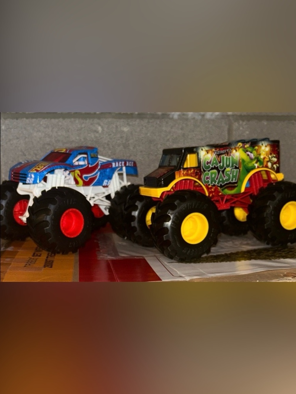 Cajun Crash Monster Truck Duo - Blue and Yellow